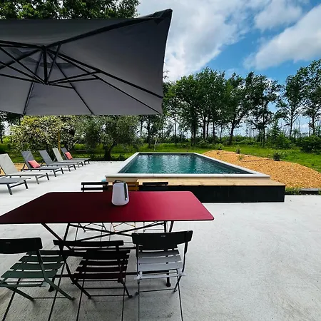 בית נופש La Casa M-maison Ideale Pour Groupes Familles Amis 12 Personnes Au Calme Avec Piscine Sainte-Helene (Gironde)